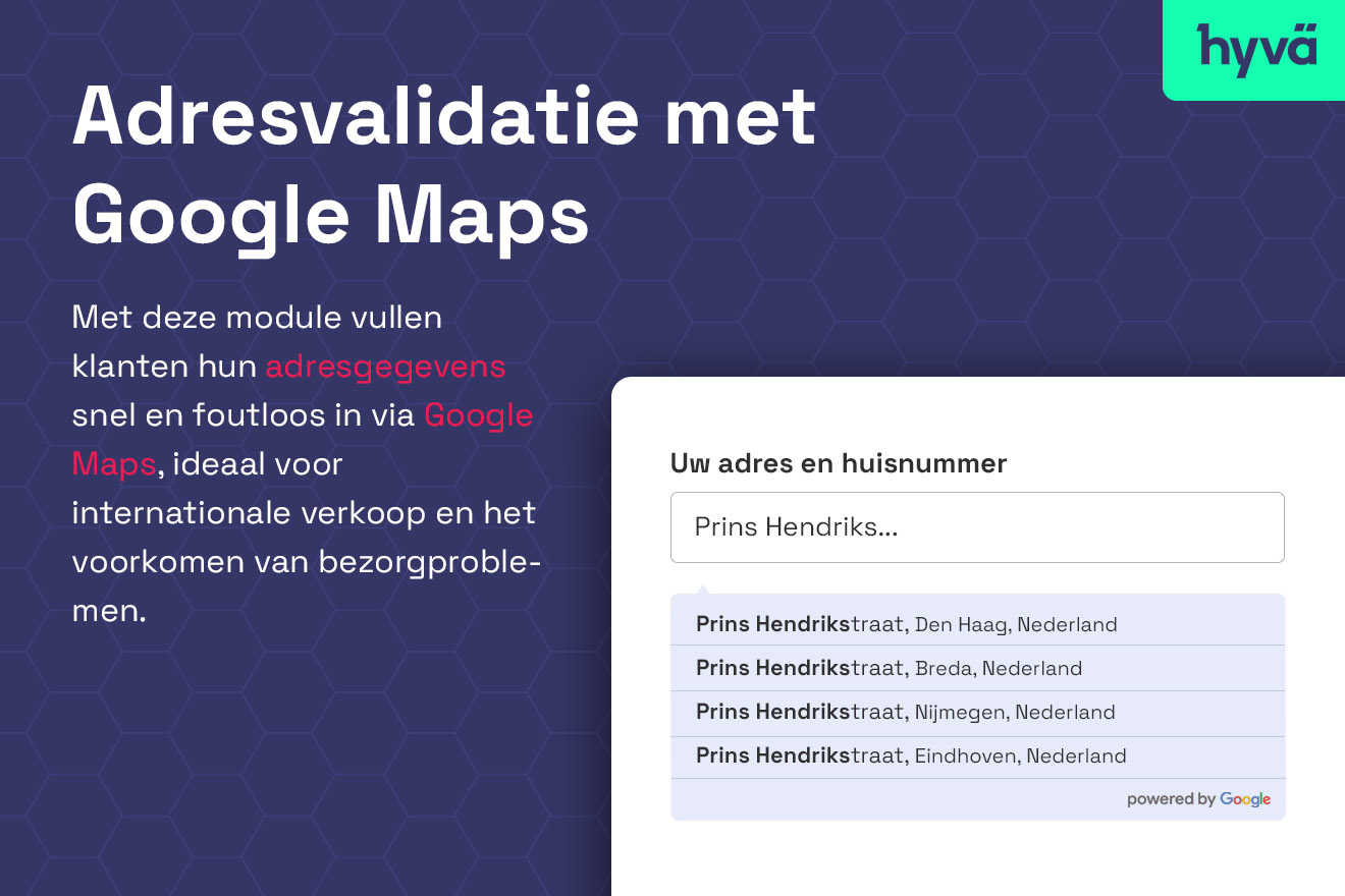 Adresvalidatie met Google Maps