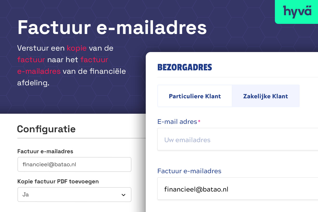 Extra e-mailadres voor financiele afdeling